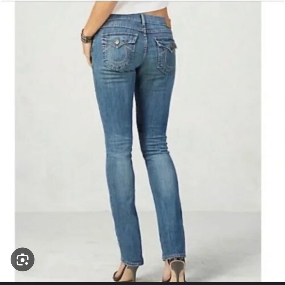NWT Authentic True Religion Cora Mid Rise Straight Jeans